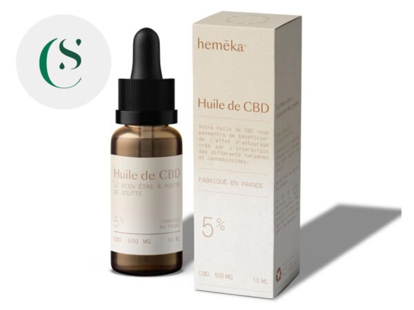 Huile CBD (5% Bio) Hemēka 10ml