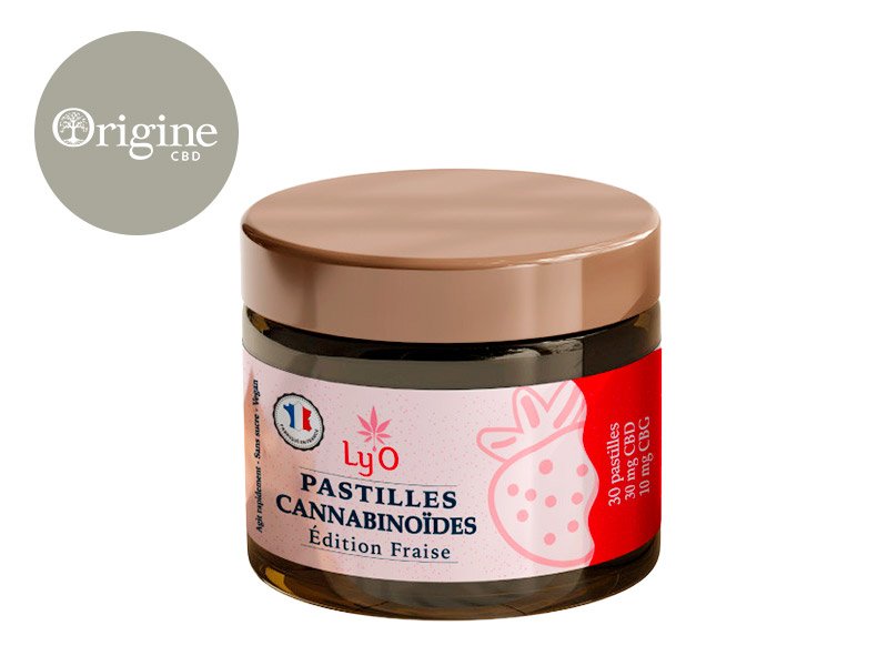 Pastilles CBD CBG (1200mg) Fraise 40% Ly'O